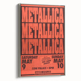 Metallica 1980s Concert Poster - Cow Palace Shows