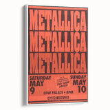 Metallica 1980s Concert Poster - Cow Palace Shows