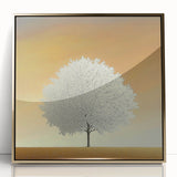 Elegant Dining Room Wall Art – Framed Tree Canvas & Acrylic Print