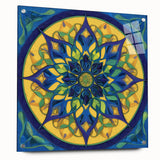 Vibrant Mandala Living Room Wall Art – Modern Canvas & Framed Print