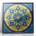 Vibrant Mandala Living Room Wall Art – Modern Canvas & Framed Print