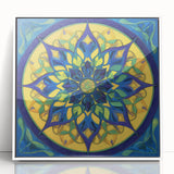 Vibrant Mandala Living Room Wall Art – Modern Canvas & Framed Print