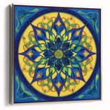 Vibrant Mandala Living Room Wall Art – Modern Canvas & Framed Print