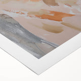 Abstract figurative rolled canvas artwork featuring vibrant colors and dynamic shapes, ideal for modern home decor. Packaged securely in a cardboard tube for safe delivery.