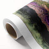 Abstract floral design on rolled canvas showcasing vibrant colors and intricate patterns, ideal for modern home decor. Packaged securely in a cardboard tube for safe delivery.