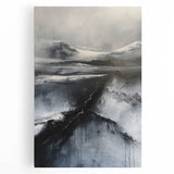 Abstract minimalist wall art on stretched canvas, showcasing soft pastel colors and geometric shapes, perfect for modern home decor or office spaces.