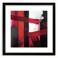 Large Modern Abstract Wall Art – Bold Red & Black Canvas Print