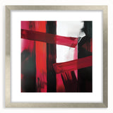 Large Modern Abstract Wall Art – Bold Red & Black Canvas Print