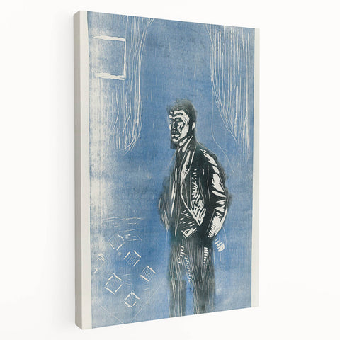 Expressionist Art - Self-Portrait in Moonlight