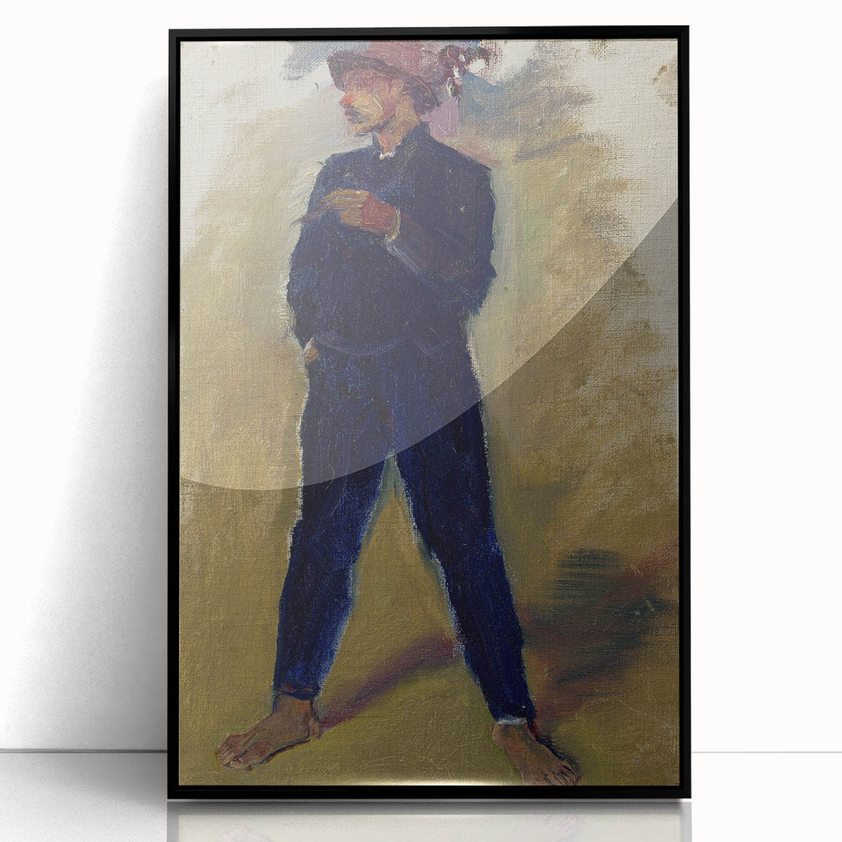 Modern Wall Art - Expressive Portrait of Groom Standing for Stylish Decor