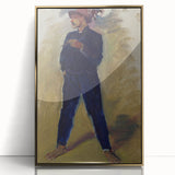Modern Wall Art - Expressive Portrait of Groom Standing for Stylish Decor