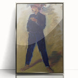 Modern Wall Art - Expressive Portrait of Groom Standing for Stylish Decor
