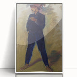 Modern Wall Art - Expressive Portrait of Groom Standing for Stylish Decor