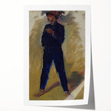 Modern Wall Art - Expressive Portrait of Groom Standing for Stylish Decor