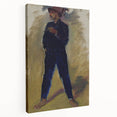 Modern Wall Art - Expressive Portrait of Groom Standing for Stylish Decor