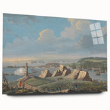 Historical Realism Art Print of Louisburg Lighthouse Coastal Scene