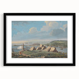 Historical Realism Art Print of Louisburg Lighthouse Coastal Scene