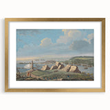 Historical Realism Art Print of Louisburg Lighthouse Coastal Scene