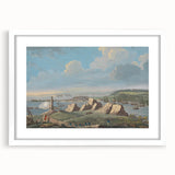 Historical Realism Art Print of Louisburg Lighthouse Coastal Scene