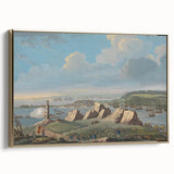 Historical Realism Art Print of Louisburg Lighthouse Coastal Scene