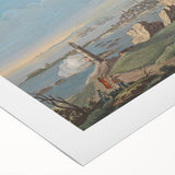 Historical Realism Art Print of Louisburg Lighthouse Coastal Scene