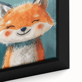 Adorable Smiling Fox Girls Room Wall Art - Woodland Animal Decor