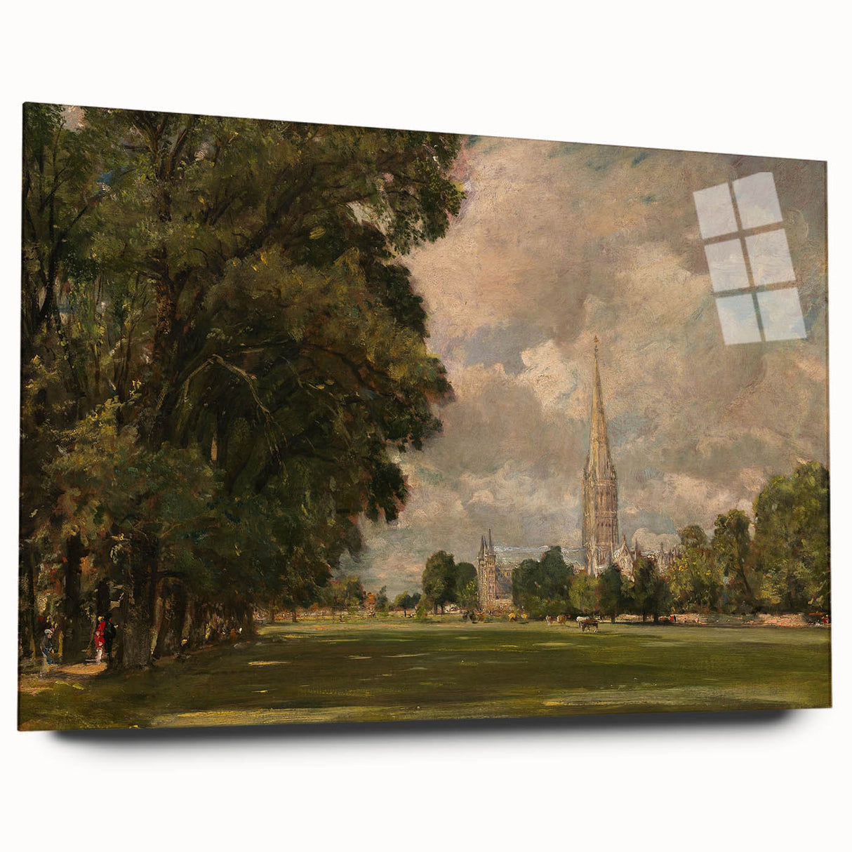 Romanticism Art: Salisbury Cathedral - Classic Landscape by John Constable