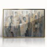 Abstract Figurative Living Room Wall Art – Modern Canvas & Framed Print