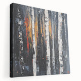 Abstract floral canvas art showcasing vibrant colors and intricate patterns, displayed in a side view to highlight its depth and texture, perfect for modern decor.