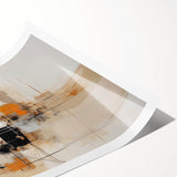 Abstract minimalist wall art print showcasing soft pastel colors with geometric shapes, rolled and ready for framing, ideal for modern interior decor.