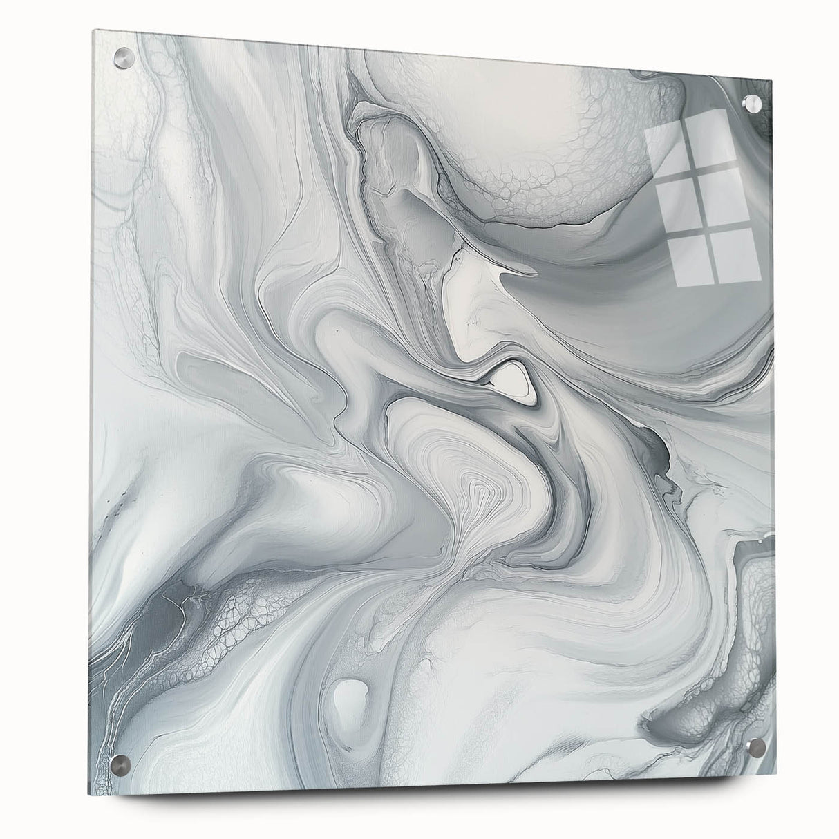 Minimalist Abstract Wall Art – Gray & White Contemporary Canvas