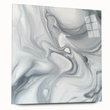 Minimalist Abstract Wall Art – Gray & White Contemporary Canvas
