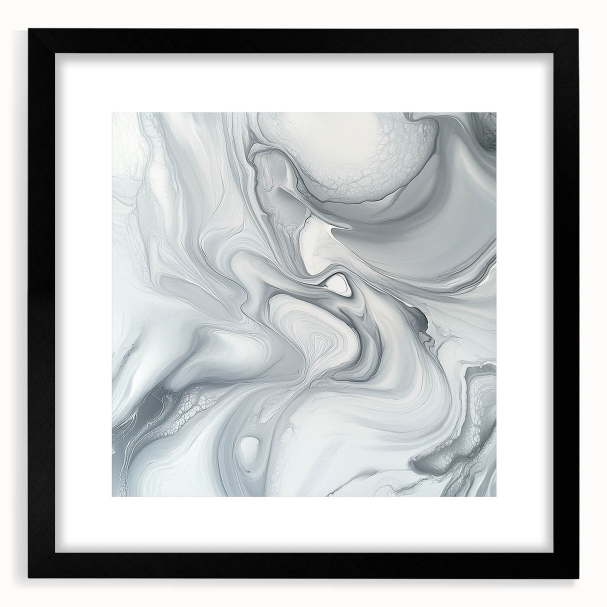 Minimalist Abstract Wall Art – Gray & White Contemporary Canvas