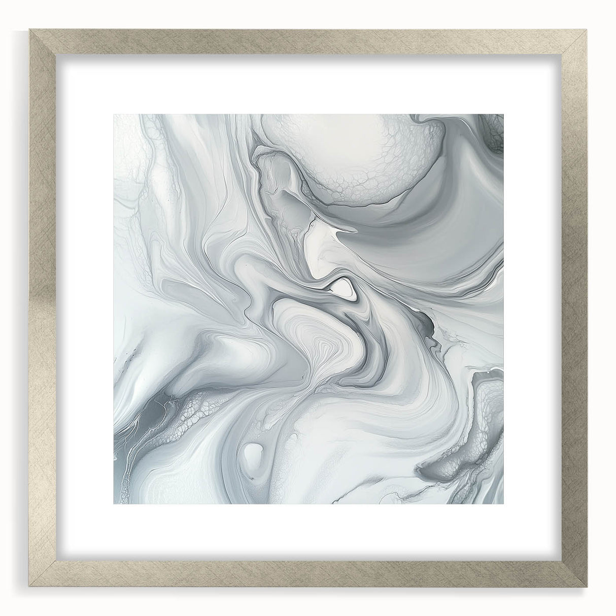 Minimalist Abstract Wall Art – Gray & White Contemporary Canvas