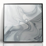 Minimalist Abstract Wall Art – Gray & White Contemporary Canvas