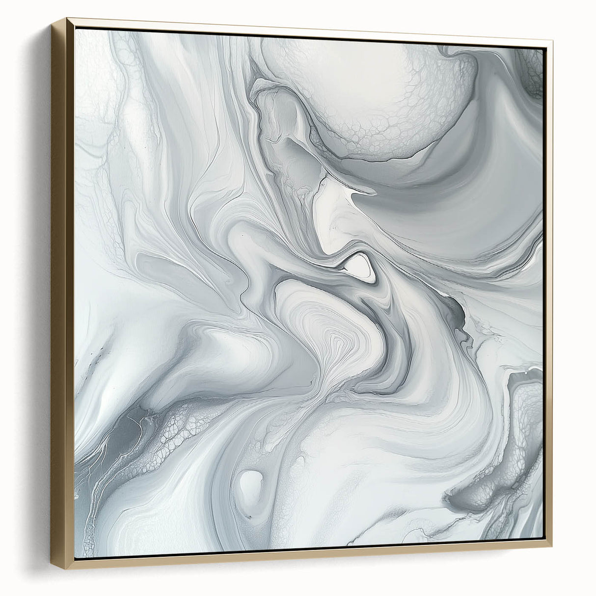 Minimalist Abstract Wall Art – Gray & White Contemporary Canvas