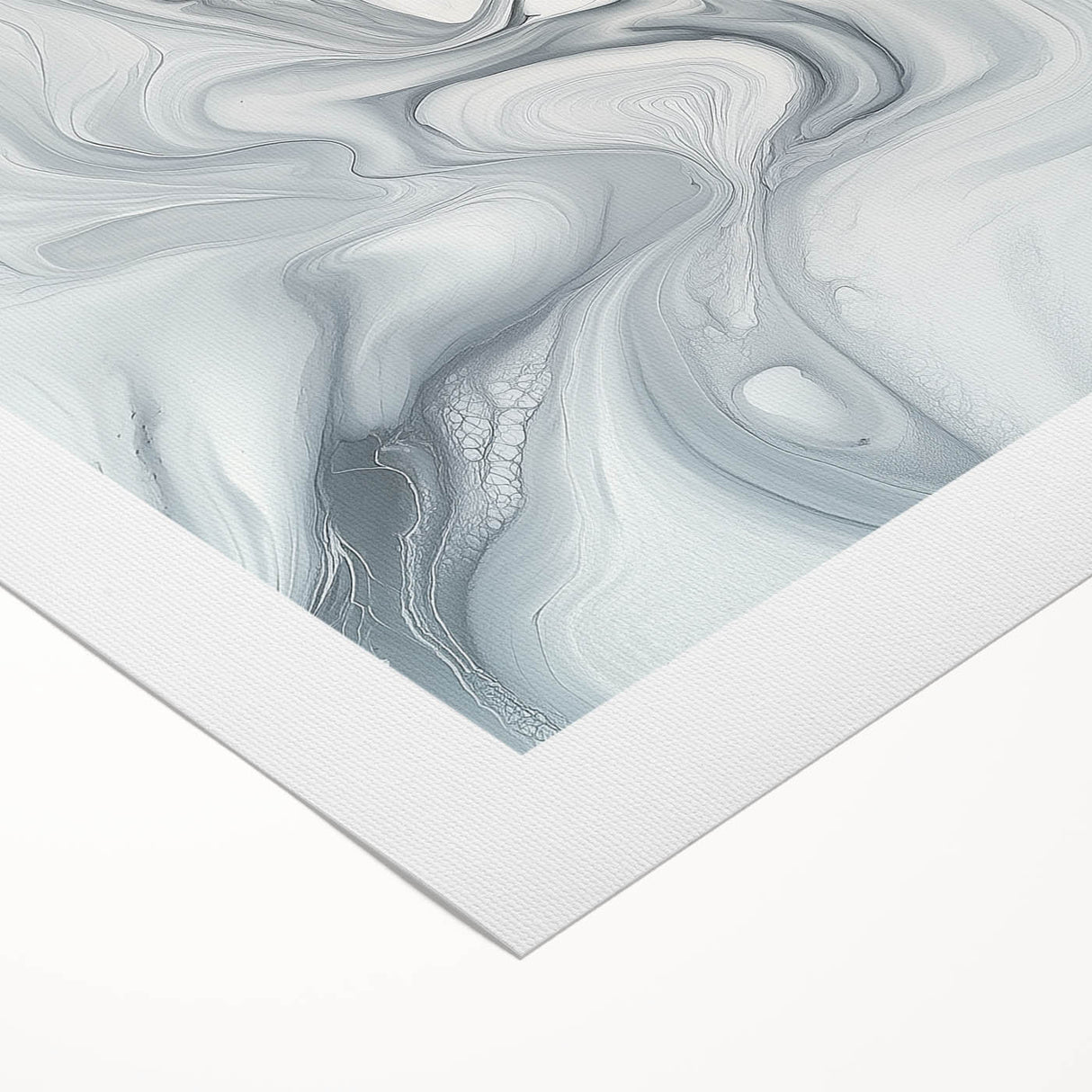 Minimalist Abstract Wall Art – Gray & White Contemporary Canvas