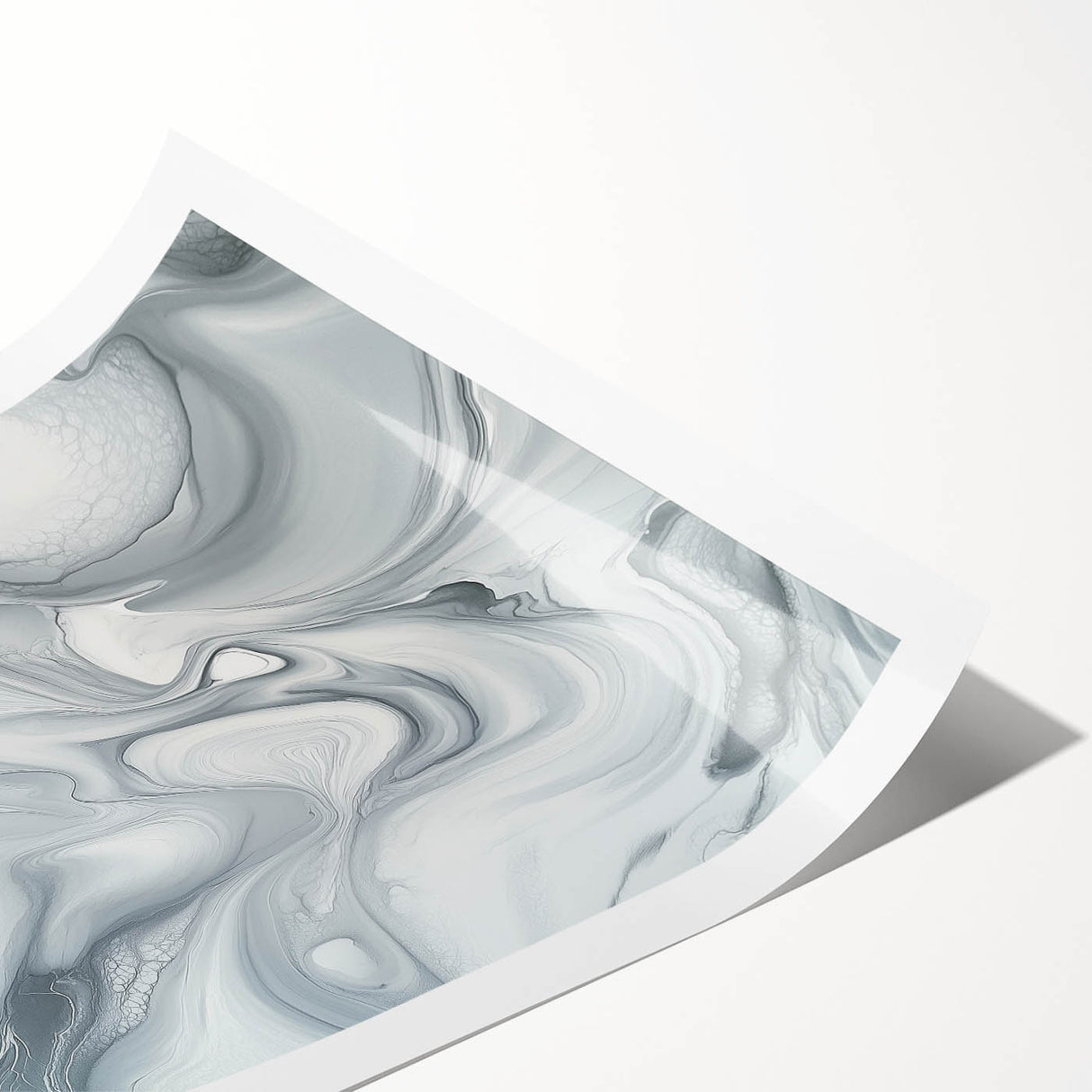Minimalist Abstract Wall Art – Gray & White Contemporary Canvas