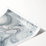 Minimalist Abstract Wall Art – Gray & White Contemporary Canvas