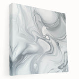 Minimalist Abstract Wall Art – Gray & White Contemporary Canvas