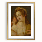 Baroque Portrait Wall Art – Venus with Cherub Elegance