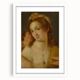 Baroque Portrait Wall Art – Venus with Cherub Elegance