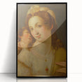 Baroque Portrait Wall Art – Venus with Cherub Elegance