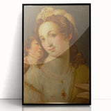 Baroque Portrait Wall Art – Venus with Cherub Elegance