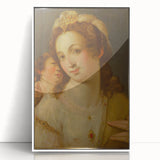 Baroque Portrait Wall Art – Venus with Cherub Elegance