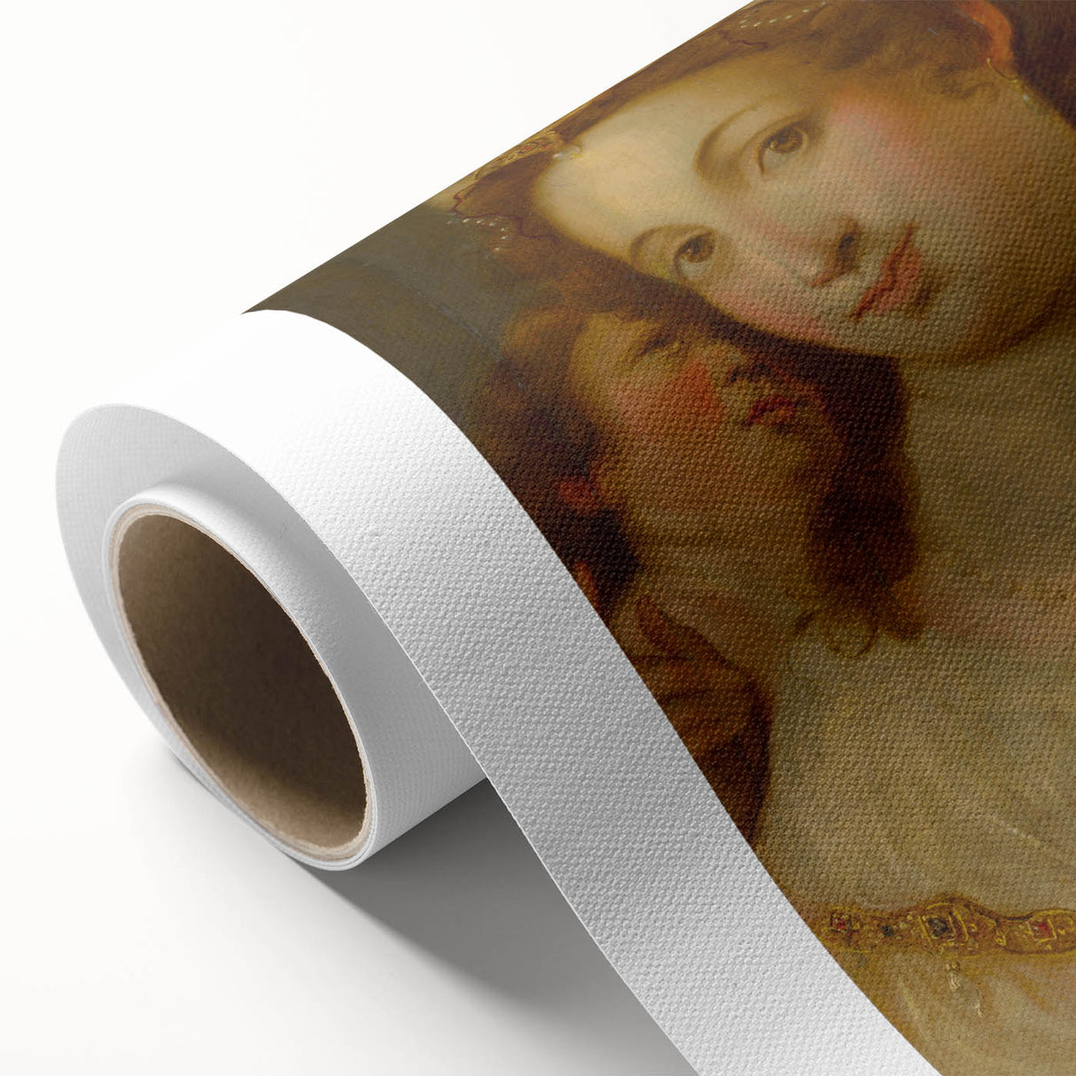 Baroque Portrait Wall Art – Venus with Cherub Elegance