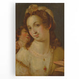 Baroque Portrait Wall Art – Venus with Cherub Elegance