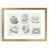 Expressionism Wall Art - Seven Pigeons by Leo Gestel