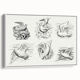 Expressionism Wall Art - Seven Pigeons by Leo Gestel