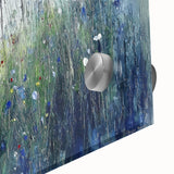 Elegant Dining Room Wall Art – Blue & Green Abstract Floral Print